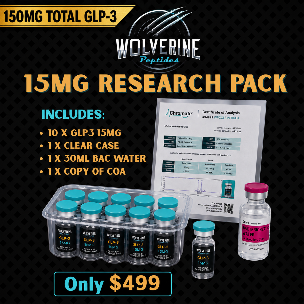 Wolverine Research Pack – GLP 3 15mg