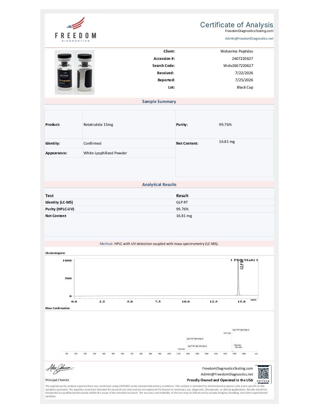 Wolverine Research Pack – GLP 3 15mg